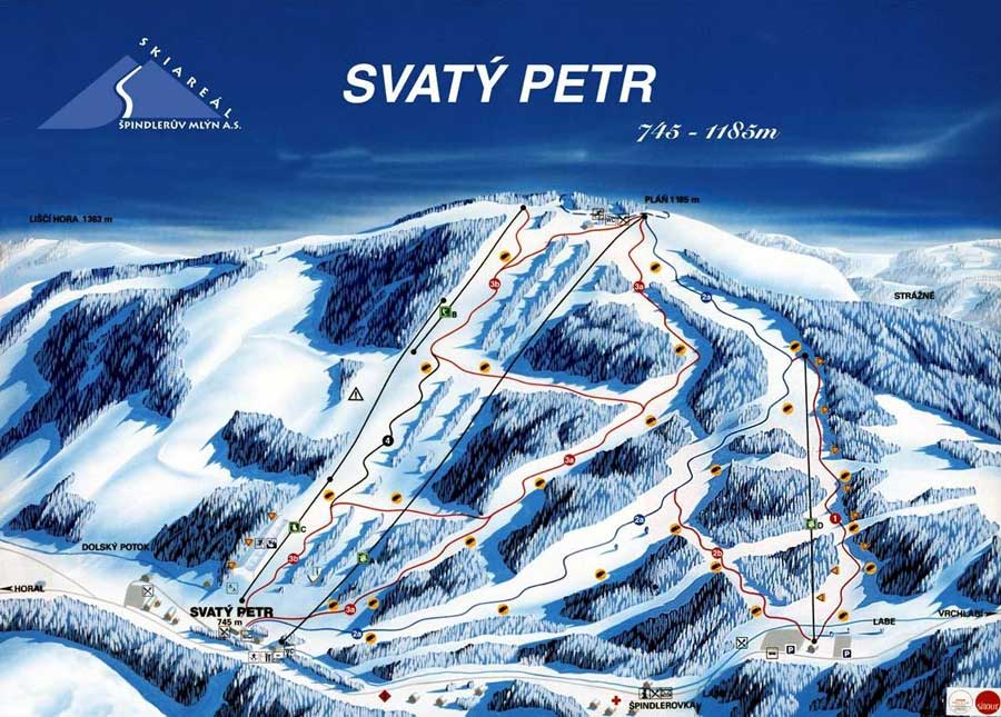 Pistenplan Svatý Petr