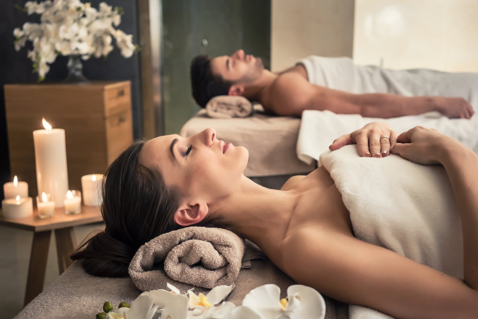Entspannung bei einer Wellnessanwendung